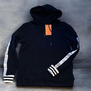 🆕 Cooper 9 Black White Lightweight Hoodie Racing Stripe